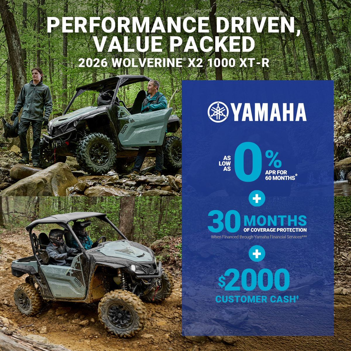 LET'S RIDE WOLVERINE X2 1000 - AS LOW AS 0% APR FOR 60 MONTHS*
